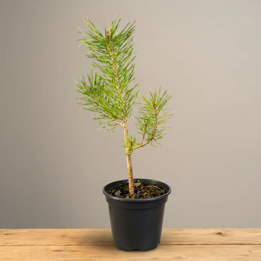 Pinus sylvestris bonsai (Scots Pine) — healthy young pre-bonsai training material